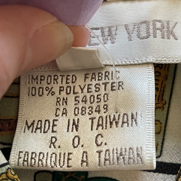 Vintage Jones New York Library Print Long Sleeve Shirt Size 6 - Picture 7 of 7